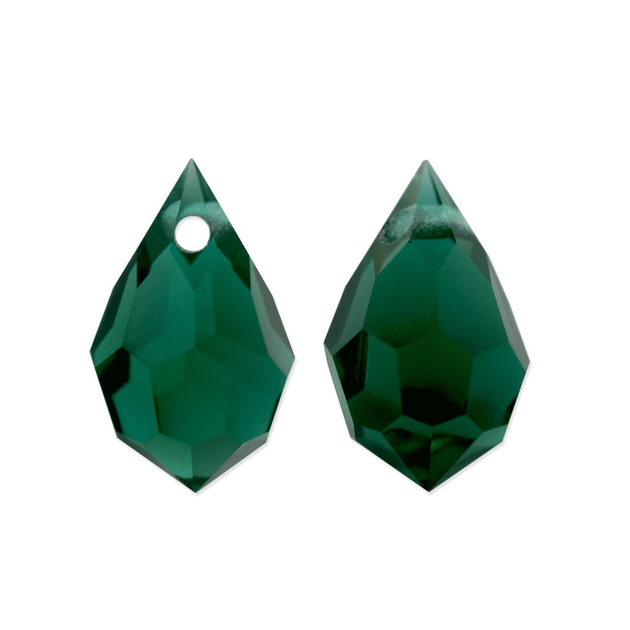Preciosa Crystal 681 Drop Pendant 10x6mm Emerald (Package of 5)